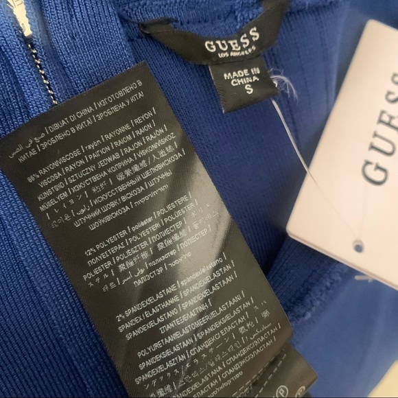 NWT Guess blue bodycon dress - Picture 7 of 7